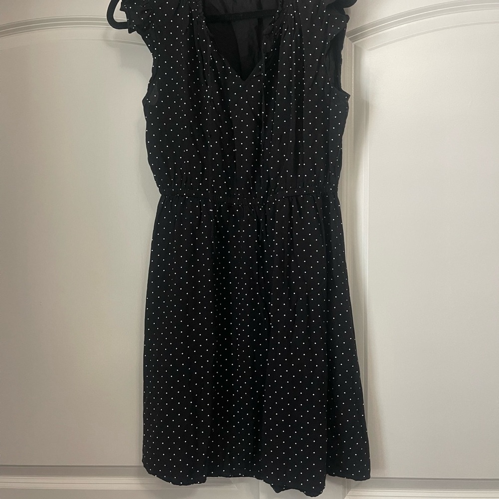 Old Navy Black Polka Dot Mini Dress